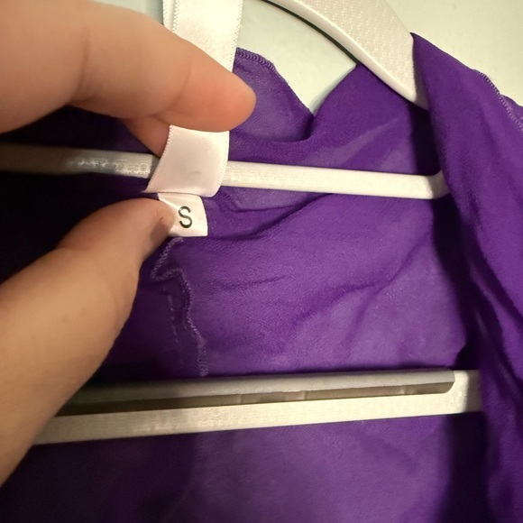 Rat & Boa Aphrodite blouse in purple witchy whimsigoth open tie front top - Picture 3 of 9